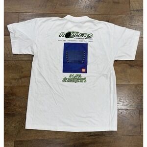 Vintage 90s Wilson Rollers Tennis Italian Promo Tee White XL Double Sided